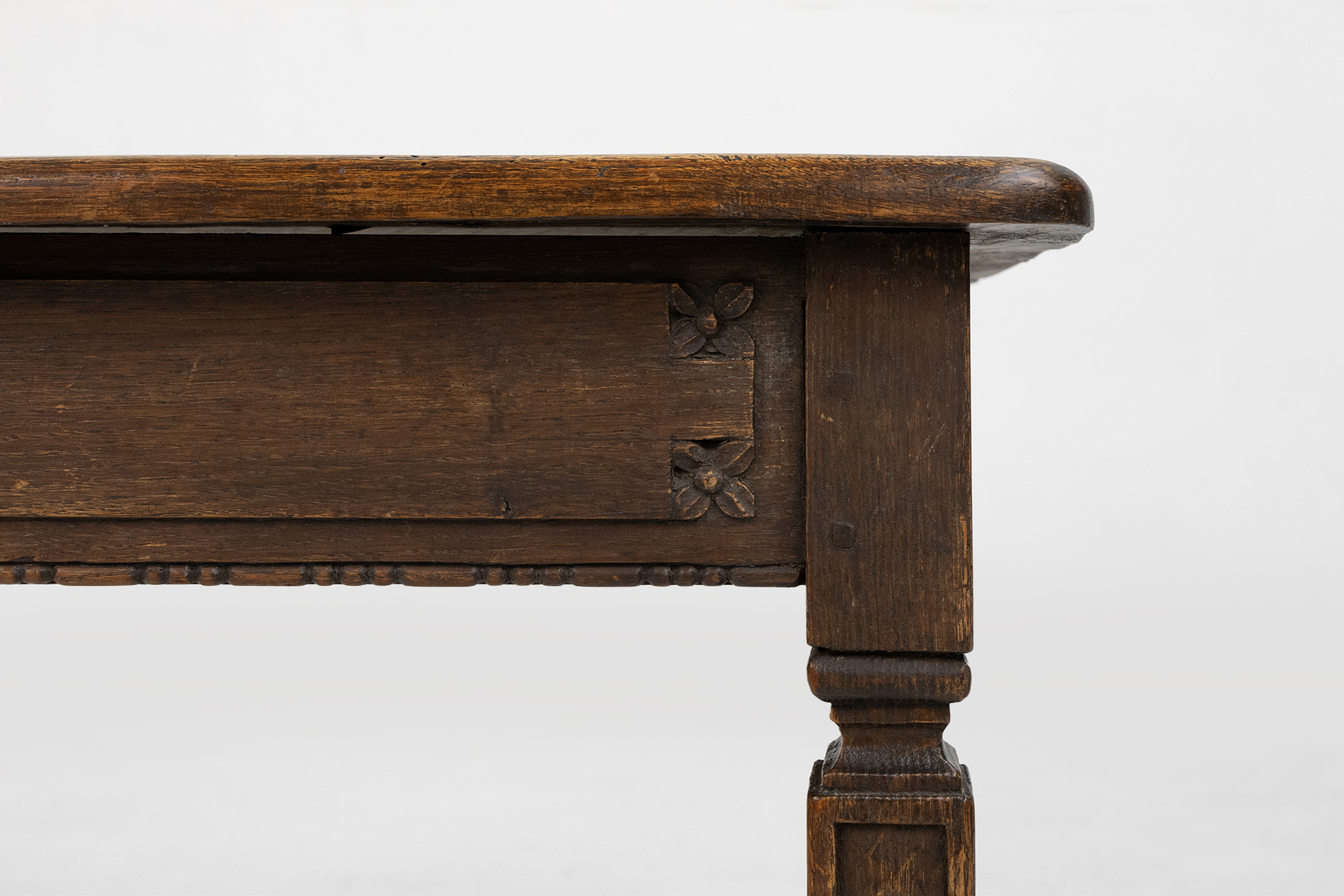 French rustic mid-century side table in wood ca. 1850thumbnail